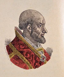 Porträt von Papst Pius IV. (1559-1565), 1898 (Gravur mit späterer Kolorierung)